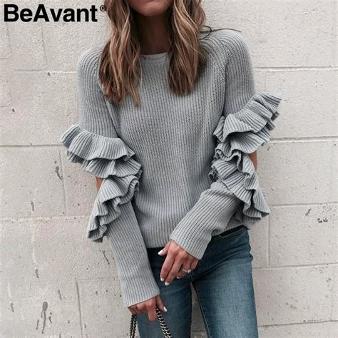 Cut Out Sleeve Pullover 